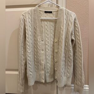 Brandy Melville Beige Cable Knit Cardigan